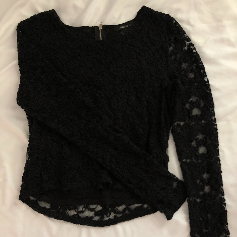 F21 Lace Crop Top